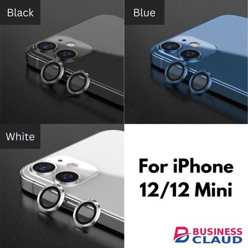 iPhone 12 Phone Case, Metal Ring Camera Lens Protector for Enhanced Scratch Resistance
