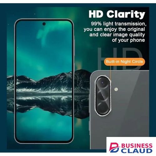 Samsung Galaxy A26 Camera Lens Protector - Gold Diamond Metal Ring