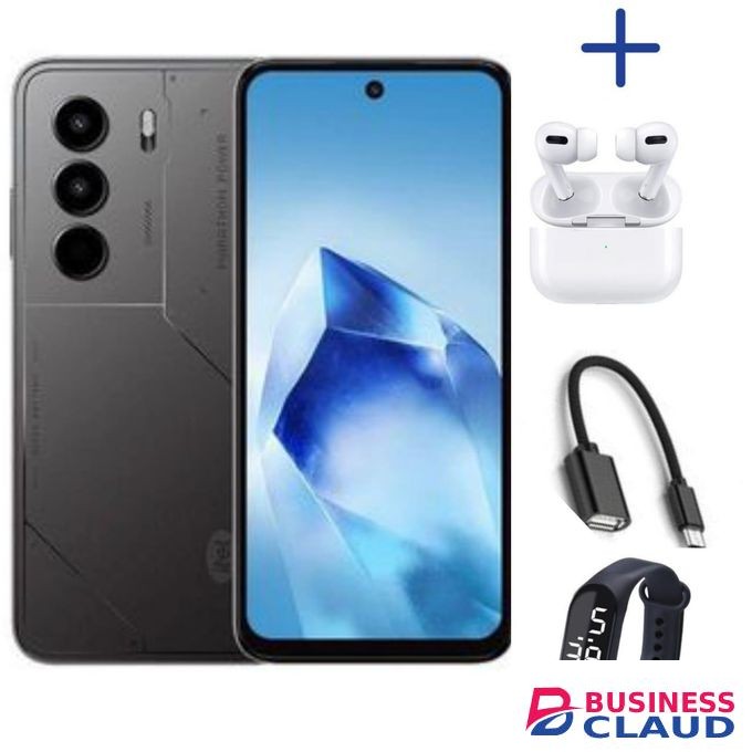 Itel Power 70 128GB + 4GB(UPTO 8GB) RAM ,6.67'' HD, Android P70 6000mAh .LED PODS OTG