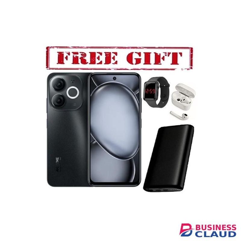 Itel A90, 6.6", 8GB RAM (4+4GB RAM) + 128GB (Dual SIM), 5000mAh(1YR WRTY), COMES WITH FREE LED WATCH , POWERBANK AND AIRPODS FOR YOU BLACK