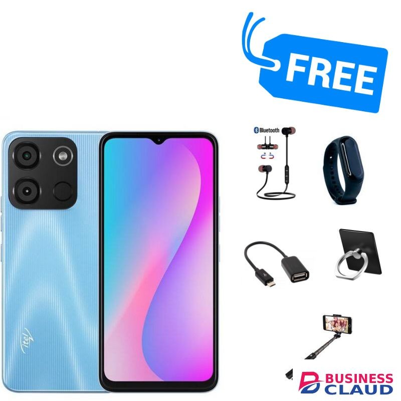 Itel A04, 6.3",IPS LCD DISP(2GB+ 32GB)(Dual SIM), 4000mAh, & Gifts Bundles
