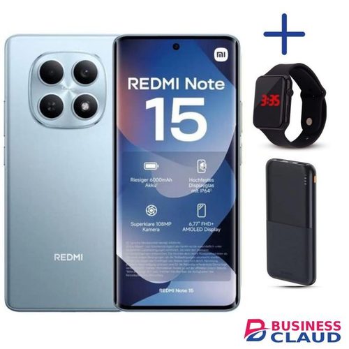 XIAOMI Redmi Note 15, 6.77" Snapdragon, 128GB + 6GB RAM (Dual SIM), 5800mAh, (2YRs WRTY) P.BANK