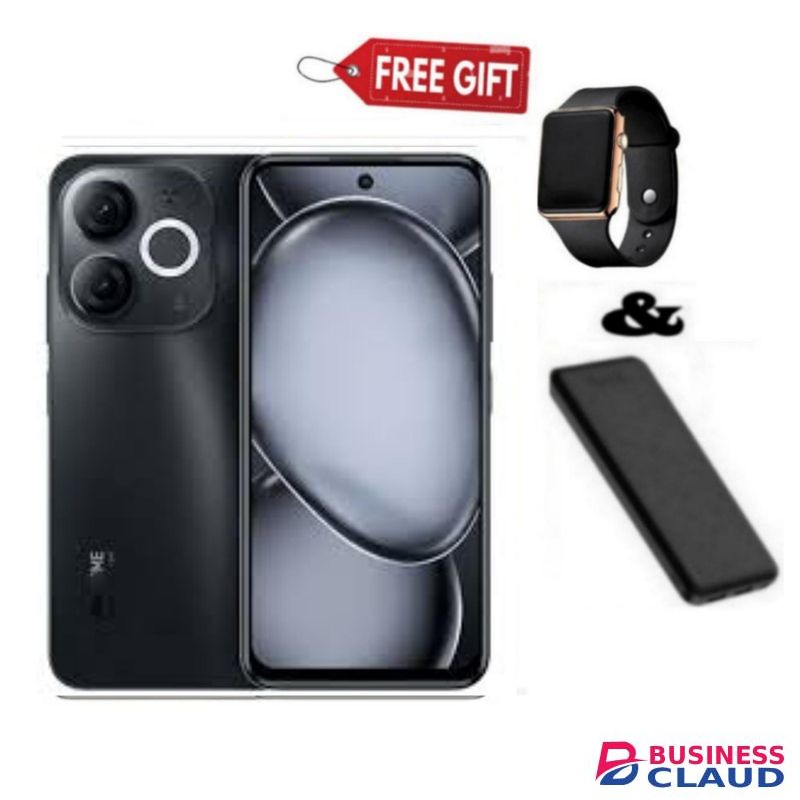 Itel A80, 6.7", 4GB RAM + 128GB, 5000mAh, Black Power Bank+Watch