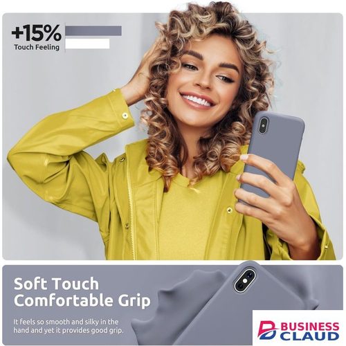 Soft Silicone Slim Fit Cover Anti-Scratch Shockproof Case for Apple iPhone X/XS - Grey