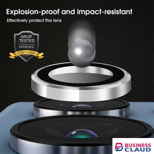 Samsung Galaxy S23 Plus Phone Case, Silver Metal Ring Camera Lens Protector for Enhanced Protection