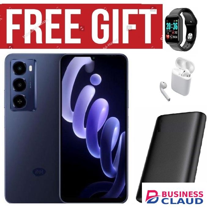 Itel City 100 4G,13 MP"18GB RAM+128GB ROM"5200 MAH COMES WITH FREE GIFTS ( AIRPODS + SMART WATCH +POWERBANK ) FOR YOU
