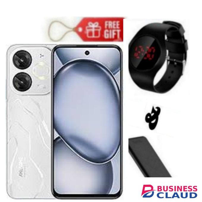 Itel A80, 6.7", 4GB RAM + 128GB, 5000mAh White , Red Watch+ Power Bank