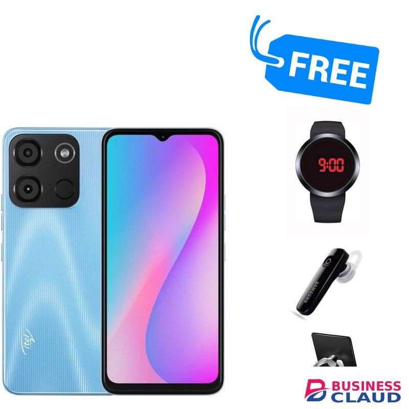 Itel A04, 6.3",IPS LCD (2GB+ 32GB)(Dual SIM), 4000mAh,watch,bt & Ring