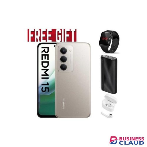 XIAOMI REDMI 15 4G, 256GB 8GB RAM 6.9 inches,Battery 7000 mAh+24 MONTHS WARRANTY Smartphone COMES WITH FREE POWERBANK,AIRPODS AND LED WATCH