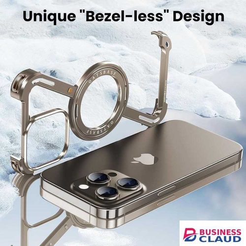 IPhone 15 Pro Max Frameless Metal Case – Magnetic Bumper Design With MagSafe And Shockproof Protection