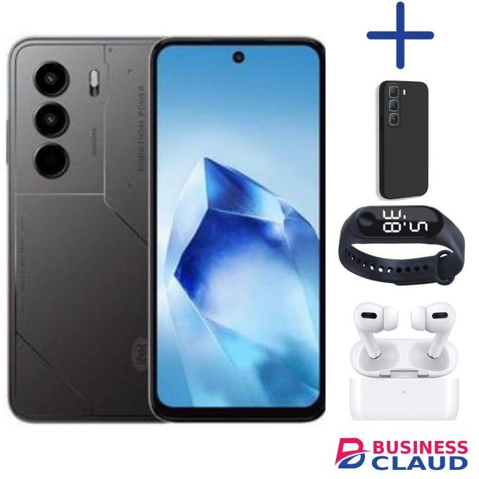 Itel Power 70 128GB + 4GB(UPTO 8GB) RAM ,6.67'' HD, Android P70 6000mAh .LED PRO 3 COVER