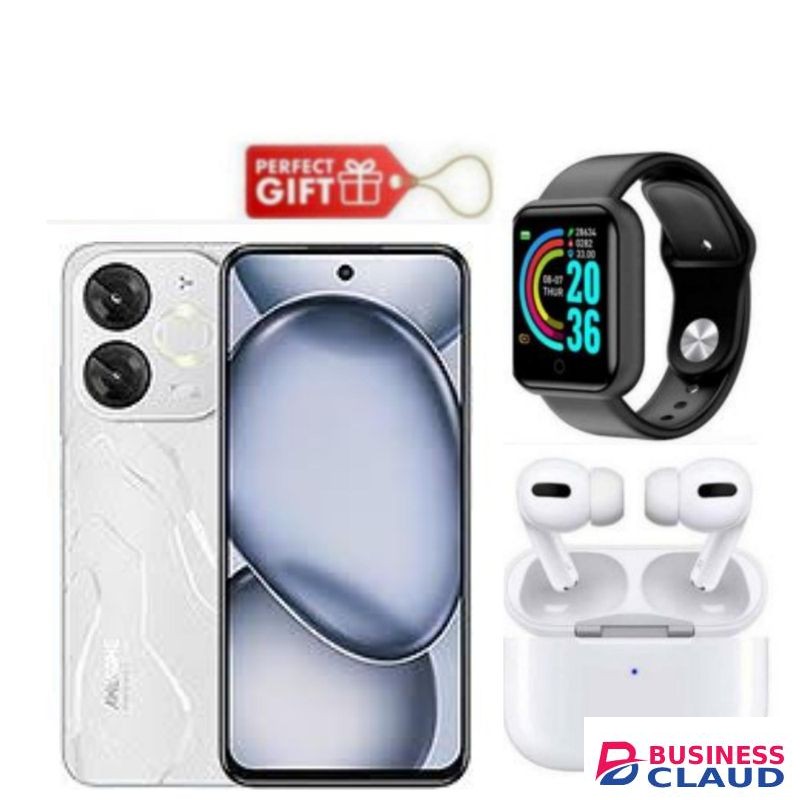 Itel A80, 6.7", 4GB RAM + 128GB, 5000mAh White , Smart Watch+ Airpods