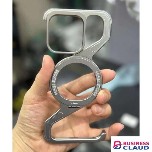 iPhone 16 Pro Max Minimalist Metal Protective Case with Kickstand Ready Magnetic Frame and Sleek Edge-to-Edge Protection Design