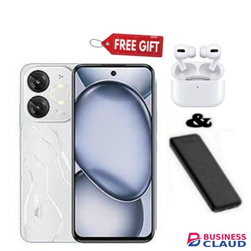 Itel A80, 6.7", 4GB RAM + 128GB, 5000mAh White, Airpods+ Power Bank