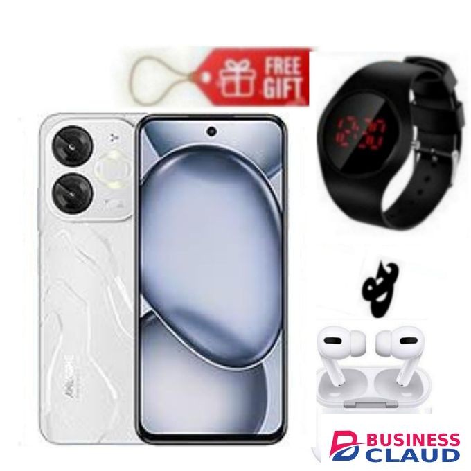Itel A80, 6.7", 4GB RAM + 128GB, 5000mAh White , Red Watch+Airpods