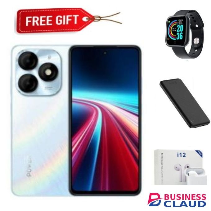 Itel P55 6.6", 90Hz, 128GB ROM + Up To 12GB RAM, 50MP AI Camera, 5000mAh 18W Type-C, 4G, Android 13 -Blue +FREEBIES