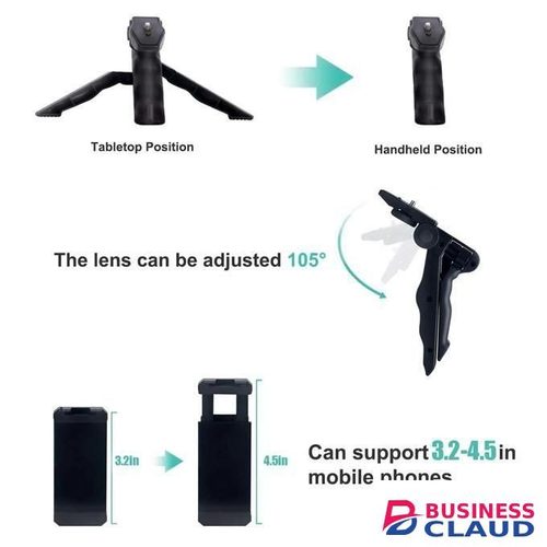 AY-49 Smartphone Vlog Setup Kit With External Mic, Dimmable LED Light And Handheld Tripod For Beginners And Experts