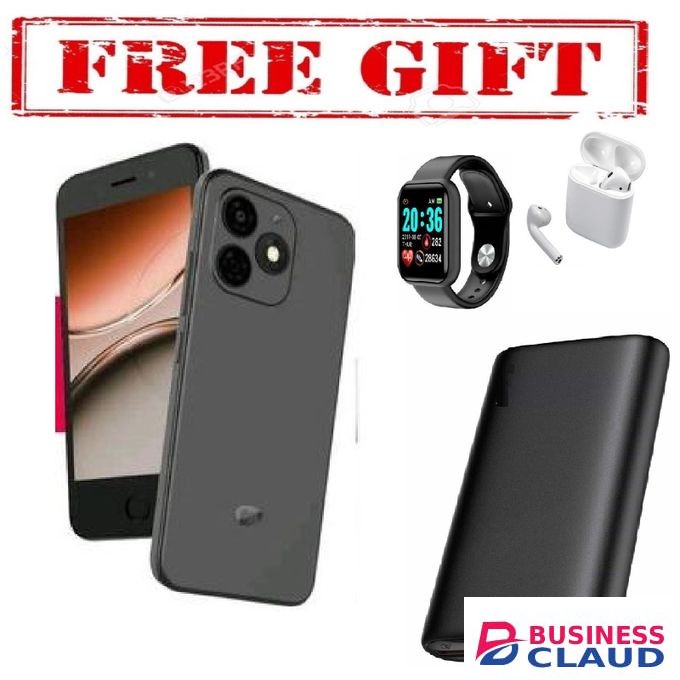 Itel A20, 5 Inch Display,32GB Storage+4(2+2)GB RAM,Front Fingerprint,1 YEAR WARRANTY COMES WITH FREE GIFTS ( AIRPODS + SMART WATCH +POWERBANK ) FOR YOU
