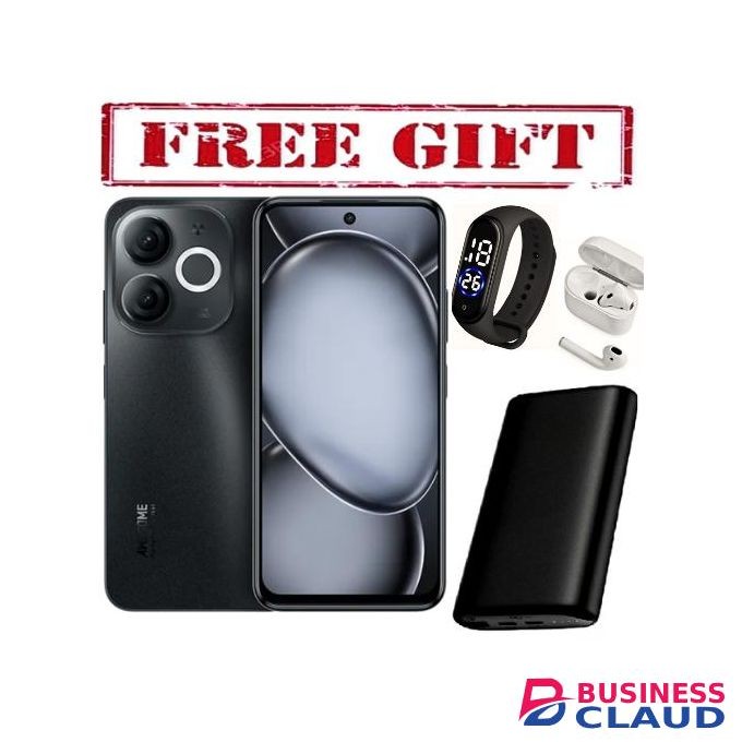 Itel A90, 6.6", 8 GB RAM (4+4)GB RAM + 128GB (Dual SIM), 5000mAh,(1YR WRTY) COMES WITH FREE STRAP WATCH , POWERBANK AND AIRPODS FOR YOU BLACK