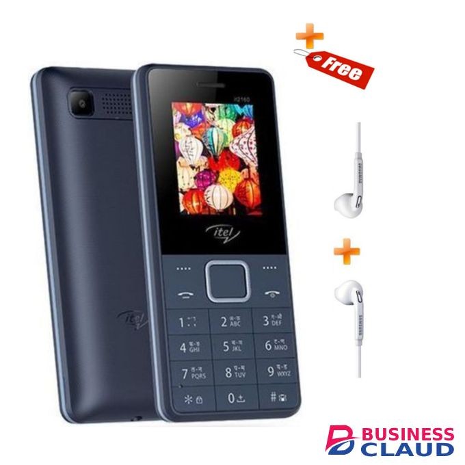 Itel It 2160 - Dual SIM - Dark Blue PLUS EARPHONES