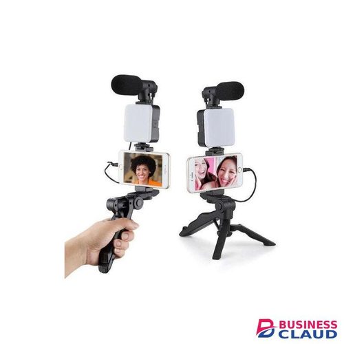 Flexible Vlogging Kit Portable Smartphone Camera Phone Wireless Remote Tripod LED Light Selfie Stick With Microphone