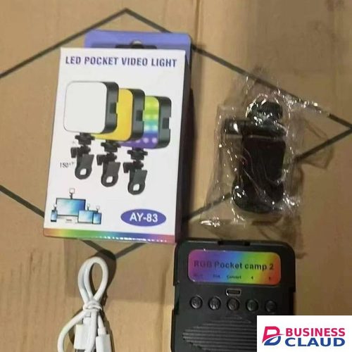 AY-83 RGB Mini LED Video Light – Portable Photography Lighting Kit for Smartphone, Camera, and Content Creation