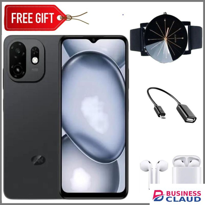 Itel A100c - 6.6" 90Hz Super Clear Display, 64GB ROM + Up to 6GB RAM, 5000mAh Battery, Type-C, Android 15 + Web watch + Otg + Earpods