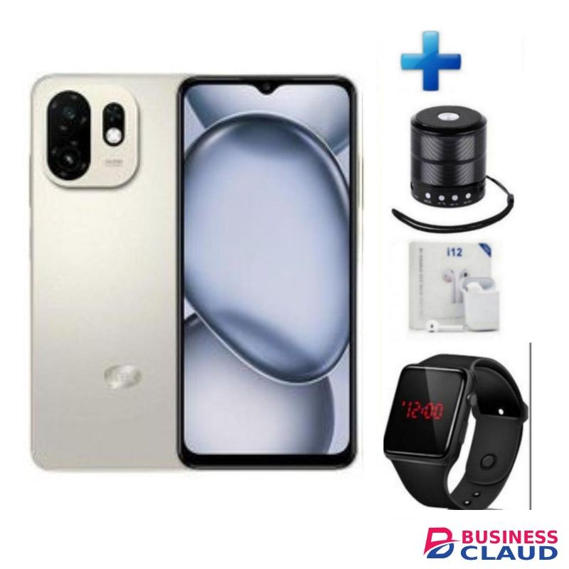 Itel A 100c - 6.6" 90Hz Super Clear Display, 64GB ROM + upto 6GB* RAM, 5000mAh Battery, Type-C, Android 15 Watch, Mini speaker ,Pod