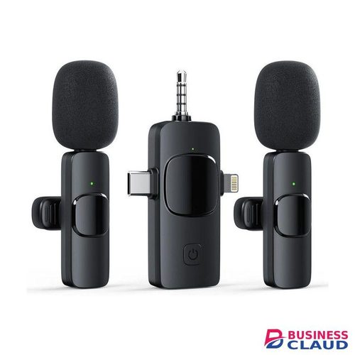 3 in 1 Wireless Lavalier Microphone for iPhone Android Camera USB-C, Noise Canceling Wireless Mini Microphone for YouTube, Video Recording, Game Live Streaming, Interviews, TikTok, Vlog