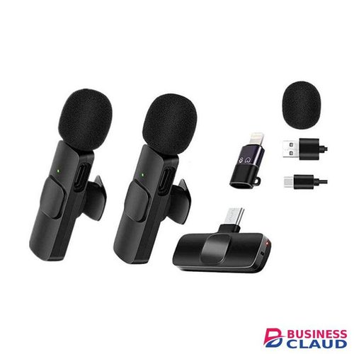 Wireless Lavalier Mic – 3-in-1 Microphone for iPhone, Android, Camera, 328ft Transmission, 18-Hour Battery for Vlogging