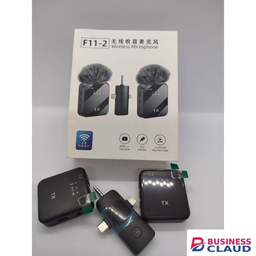 F11-2 3-in-1 Wireless Lavalier Mic with Receiver for Camera and Smartphone