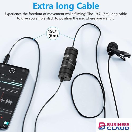 Boya BY-M1 Lavalier Microphone Clip-On Mic for Smartphones DSLR Cameras Audio Recording