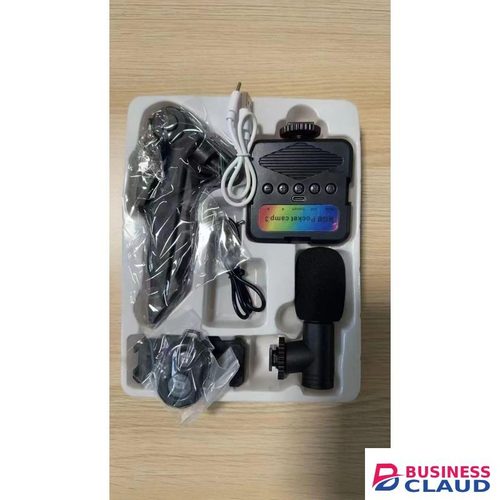 AY-49RGB Video-Making Kit – RGB LED Fill Light, Noise-Canceling Microphone, Tripod, Smartphone Holder, Live Streaming & Vlogging Setup
