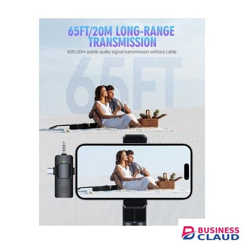 Wireless Lavalier Microphone for iPhone Android Camera Video Recording Live Streaming, Vlogging, Interview, YouTube, TikTok 2.4Gz/ Noise Canceling/ Double Mics/ 3-in-1 Receiver/ USB Adapter