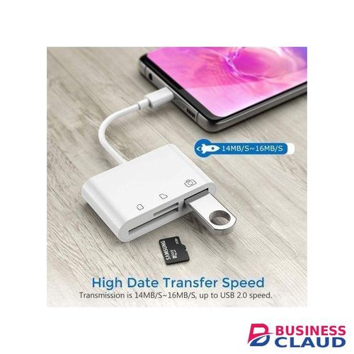 USB C Type C Micro SD TF Card Reader Adapter, 3 In 1 USB C HUB