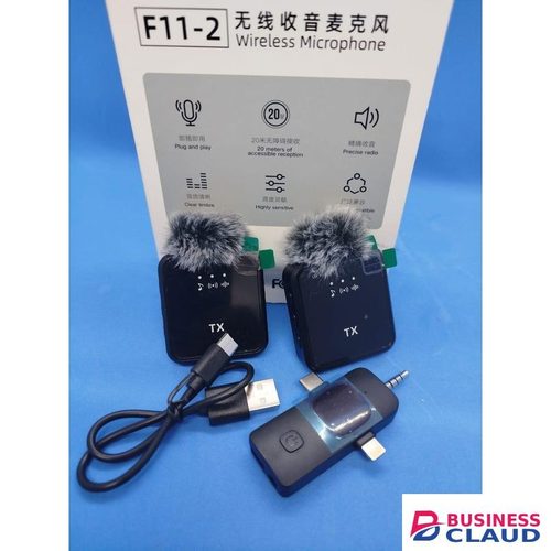 F11-2 Wireless Mic For IPhone, Android, Camera – Perfect For Video Recording & Live Streaming