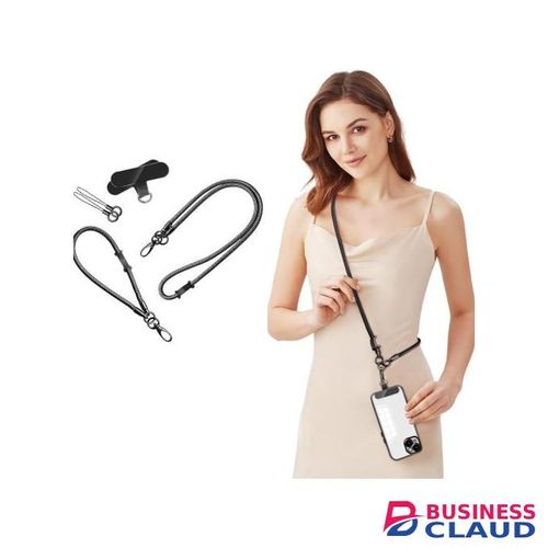 Smart+ Adjustable Cell Phone Lanyard Crossbody Phone Strap for Most Smartphones Black