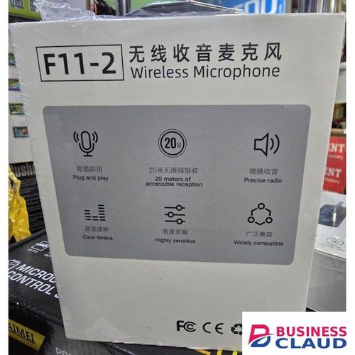 F11-2 Dual Mic Wireless Lavalier for All Smartphones & DSLR Cameras