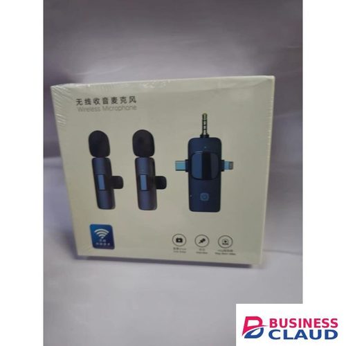 3-in-1 Wireless Lavalier Microphone for YouTube, TikTok & Video Recording – Compatible with iPhone, Android & Camera