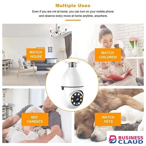 Smartphone remote view for wifi CCTV security light bulb