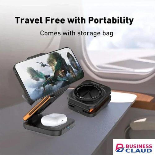Wireless Charging Station for Smart Phone, Smart Watch and Ear/Air pods