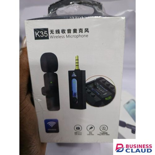 K35 Wireless Lavalier Microphone with 3.5mm Plug for DSLR and Smartphone Audio