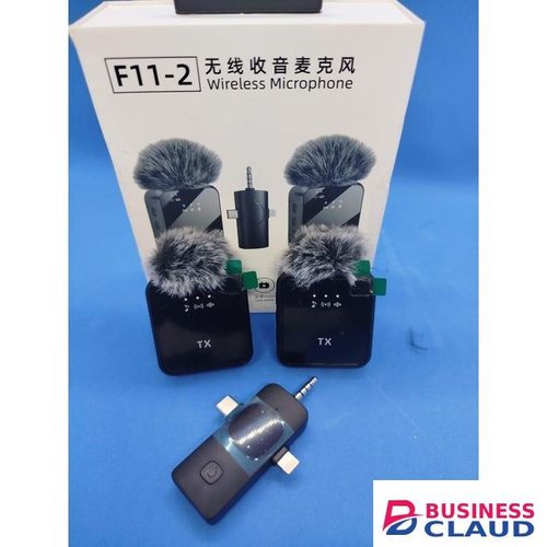 F11-2 3-in-1 Wireless Lavalier Microphone for Mobile Phones with DSP Noise Reduction & Ultra-Low Delay Recording