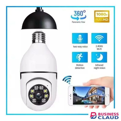 CALUS 360° Panoramic WiFi Smart Bulb Camera 1080P Motion Detection Home CCTV Camera