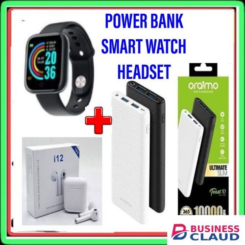 Oraimo Original Powerbank 10K Mah For Phone Samsung M13 + Headset + Smart Watch