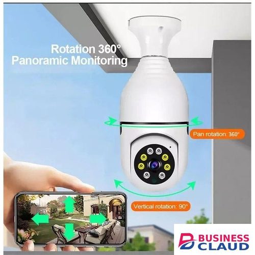 CALUS WiFi Smart Nanny Cam Bulb Camera – 360° HD Surveillance, Motion Alerts, Remote Viewing & Night Vision