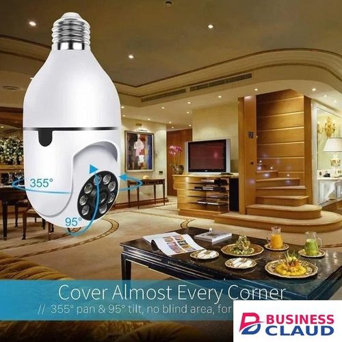CALUS E27 1080P Smart Bulb Security Camera Wireless 360° Panoramic PTZ CCTV Camera