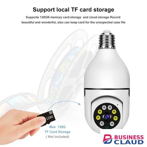CALUS E27 360° Panoramic Wi-Fi Smart Bulb Camera HD 720P With V380 Pro App PTZ CCTV And Lamp Holder