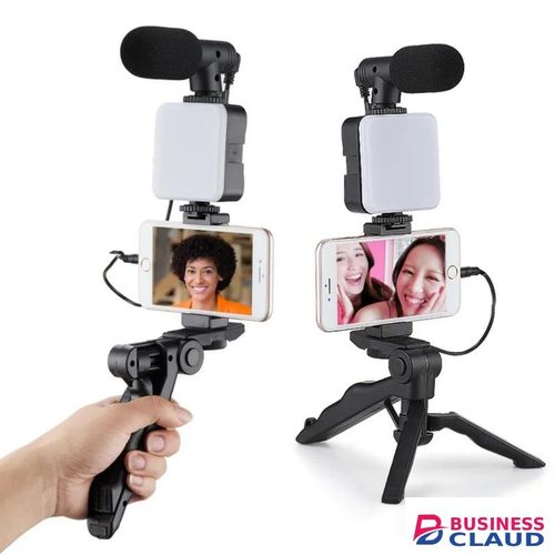 smartphone vlogging kit for android with tripod mini microphone starter vlog kit for tiktok live stream video make kit