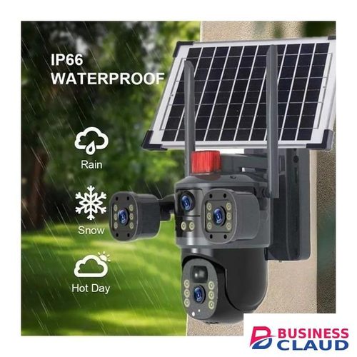 Share this product Intelligence Built In Rechargeable Battery Auto Human Tracking Stand Alone V380 PRO 12MP 4G PTZ Rotating 4 Eyes 3 Pictures Outdoor Security Surveillance Solar Camera with Ai-Based Human Motion Detection And Tracking